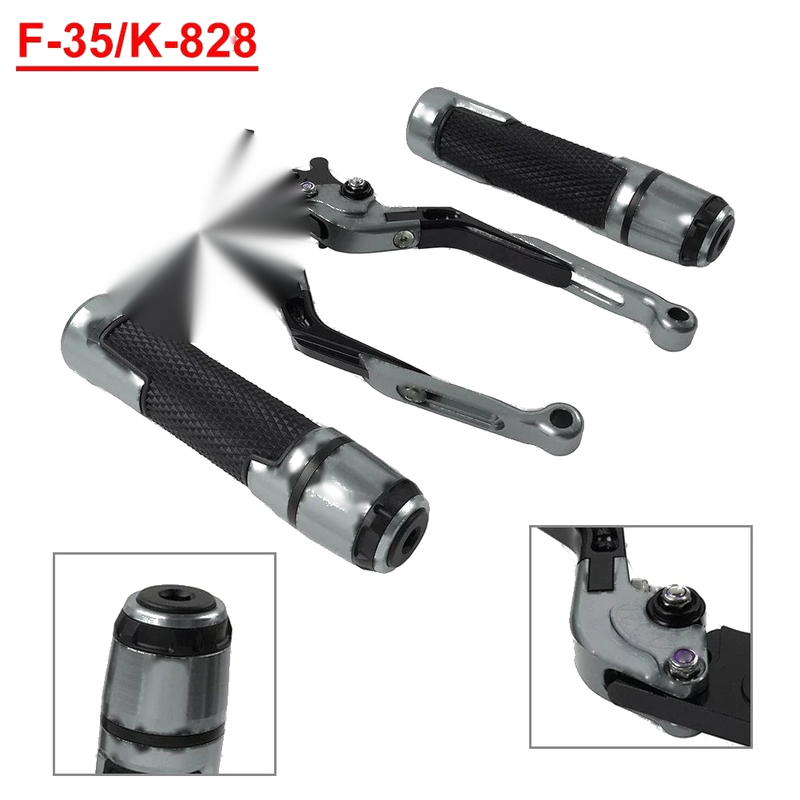 Kawasaki ZX636R Folding Extendable Brake Clutch Levers & Handlebar Grips