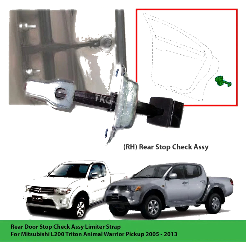 Mitsubishi Triton L200 Right Rear Door Stop Limiter Strap (2005-2013)