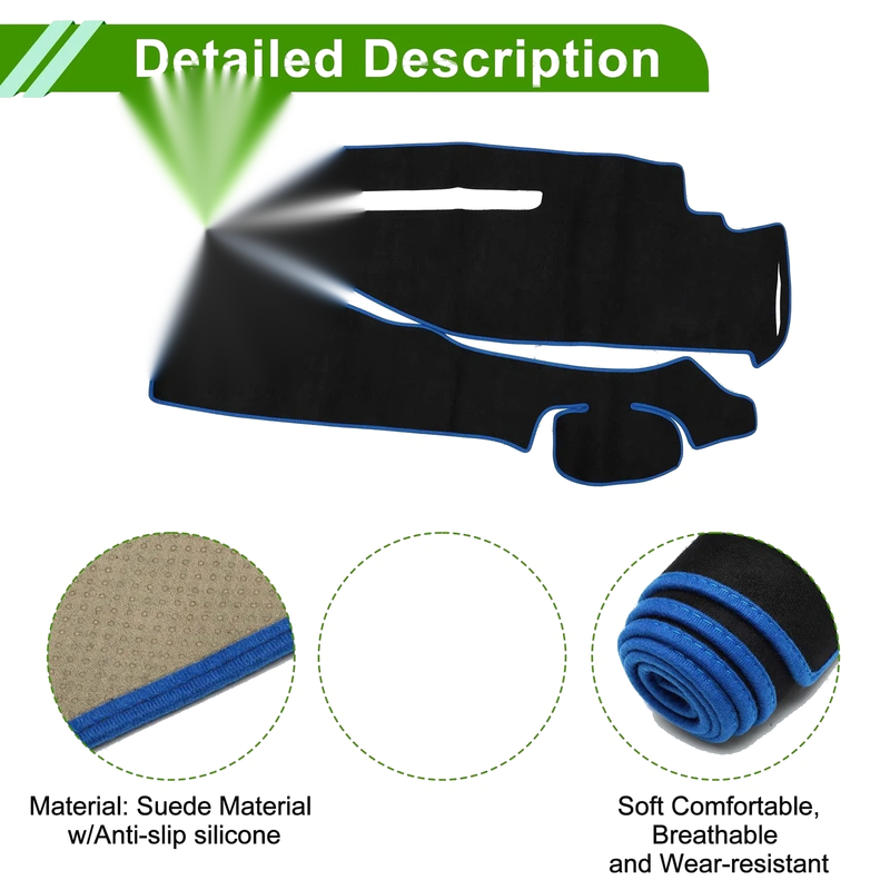 Nissan Serena C27 2016-2022 Black Blue Dashboard Cover Mat