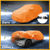 Hyundai Ioniq 6 (2023) - Orange Cotton with Zipper Waterproof All Weather Car Cover