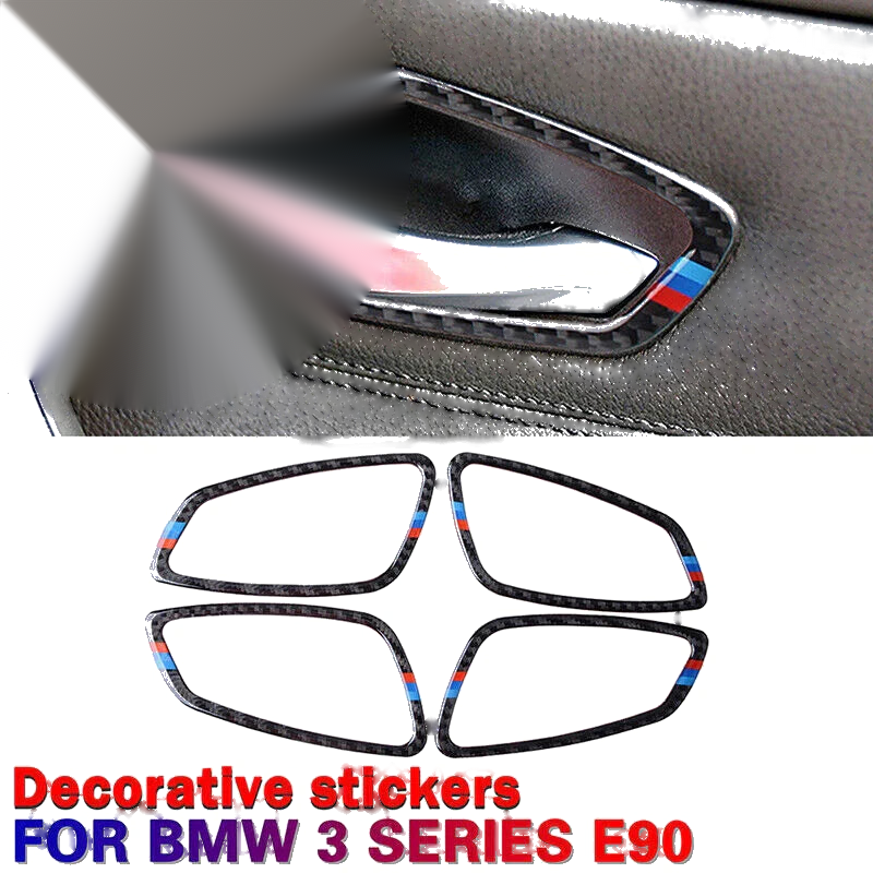 BMW 3 Series E90 E92 E93 Carbon Fiber Door Handle Trim Cover (2007-2013)