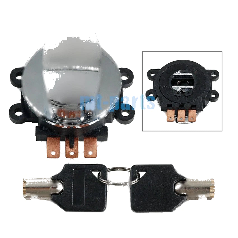 Harley-Davidson Cross Bones Chrome Ignition Key Switch Kit (2008-2010)