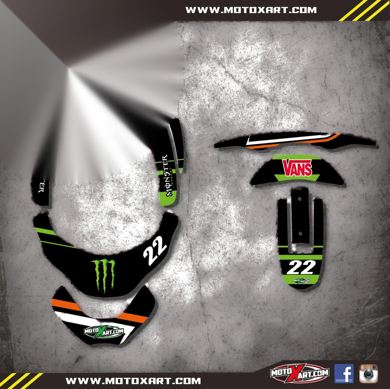 BURNOUT STYLE Neck Brace Graphics Decals
