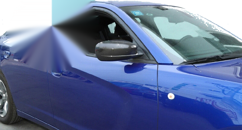Dodge Charger 2 x Rear Side Mirror Cover Caps Carbon Fiber (2011-2022)
