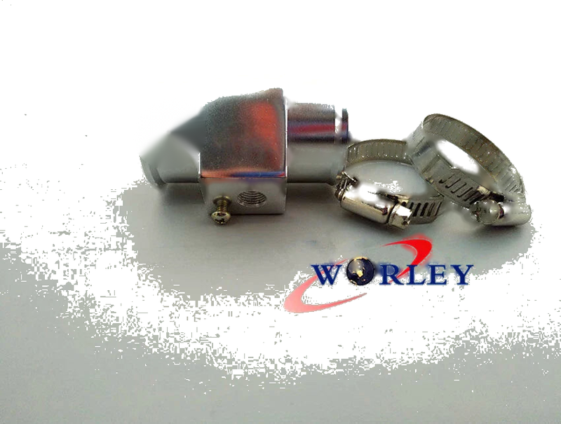 Radiator Hose 28mm Silver Coolant Temperature Sender Gauge Sensor Adaptor