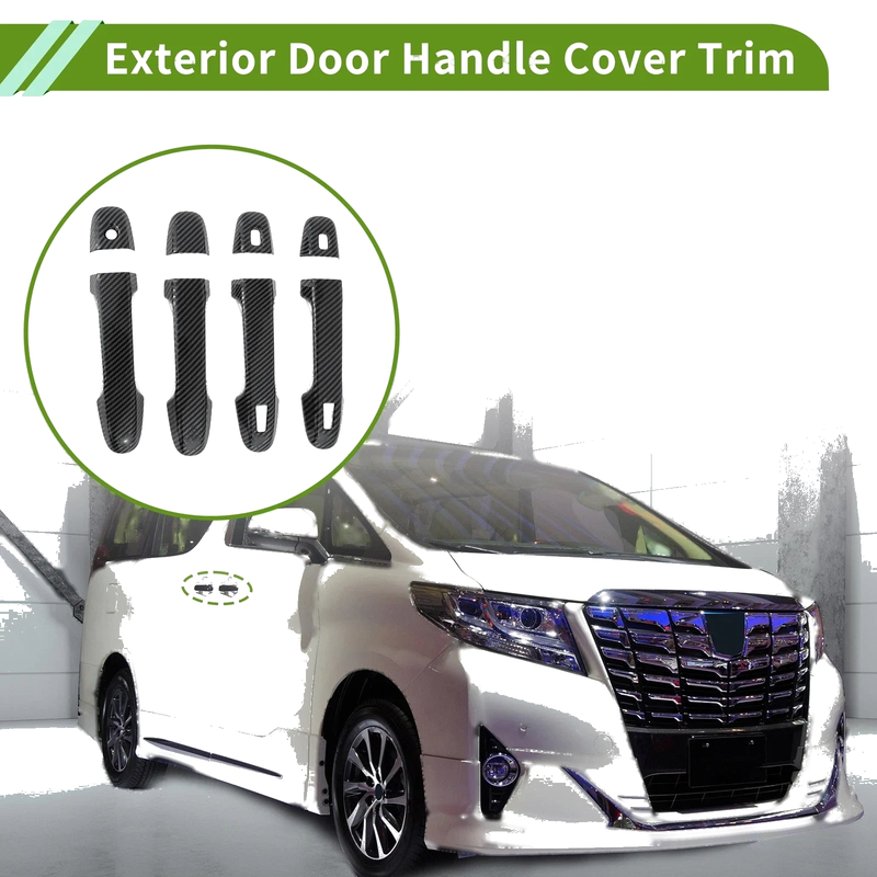 Toyota Alphard Exterior Door Handle Cover Trim Carbon Fiber (2015–2021)
