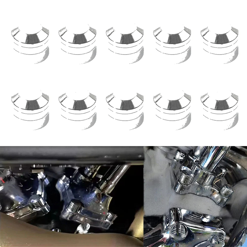 Harley Touring Electra Glide Dyna 10 x Chrome Engine Screw Caps