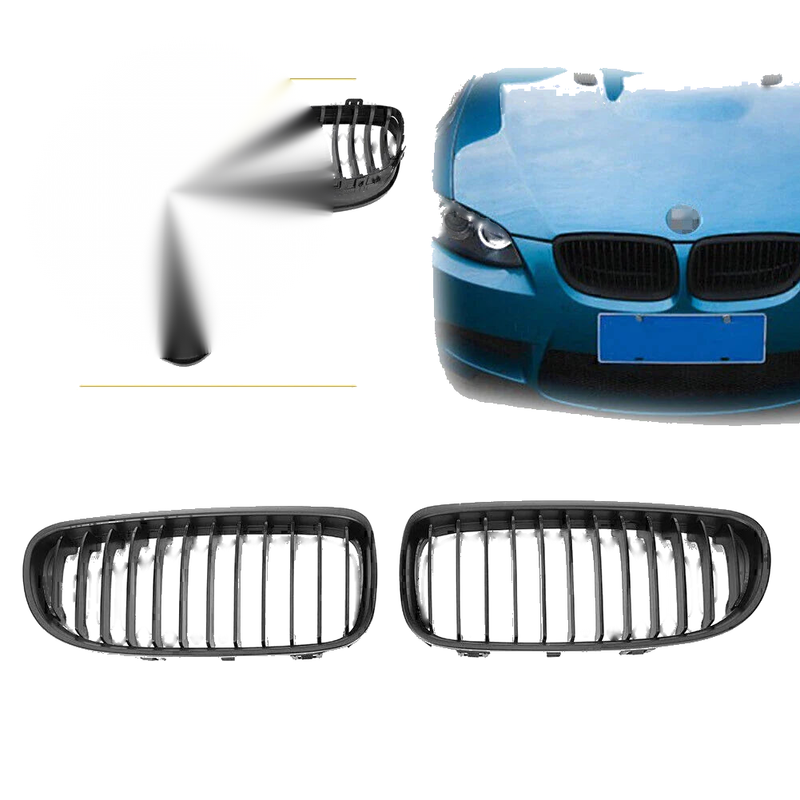BMW E90 E91 325i 328i 335i Black Front Kidney Grille (2009-2011)