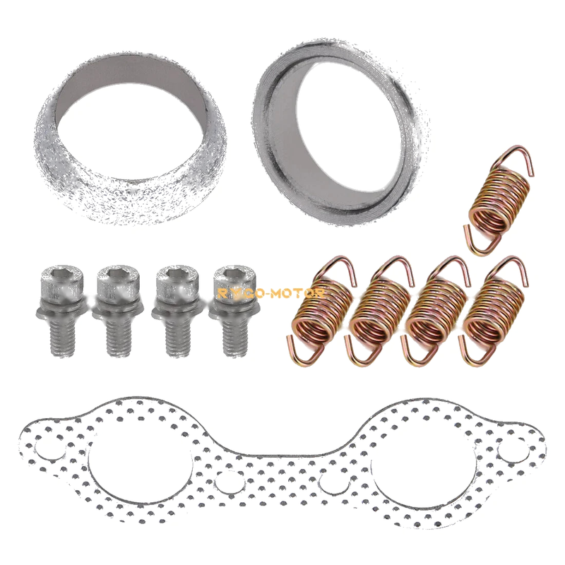 Polaris Frontier Exhaust Muffler Gasket Seal Spring Rebuild (2002–2005)