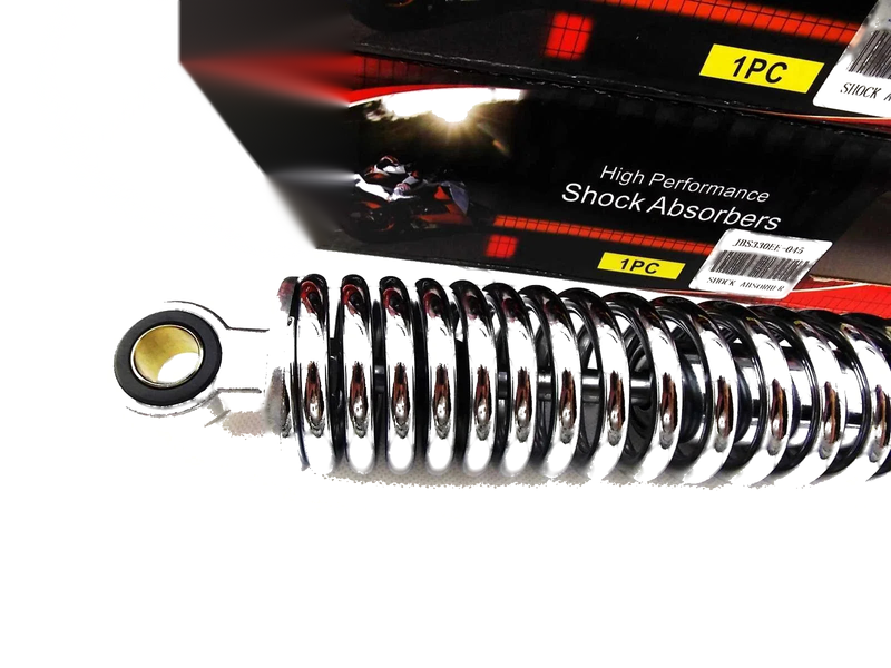 Suzuki TU250X 330mm JBS Chrome Rear Shock Absorbers (1997-2002)