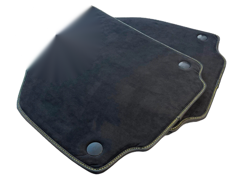 Ferrari 488 GTB Black Tailored Carpets with Carbon Fiber Floor Mats (2015-2020)