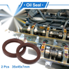 Make Model Oil Seal / 35x45x7mm / Rotary Seal FKM Rubber Brown 2 x