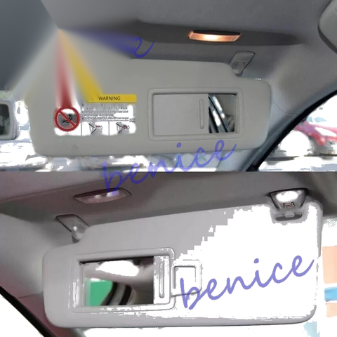 Jetta Golf MK7 T-Cross Passat B8 Pair Front Sun Visor Panel Makeup Mirror