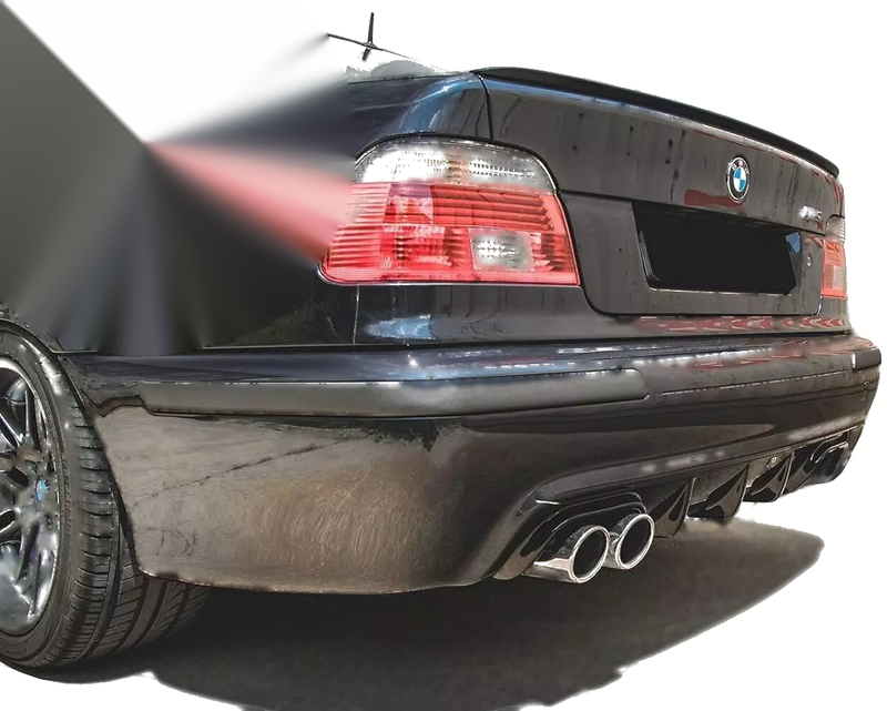 BMW E39 M5 5 Series Left Dual Output Gloss Black Rear Diffuser (1996-2003)