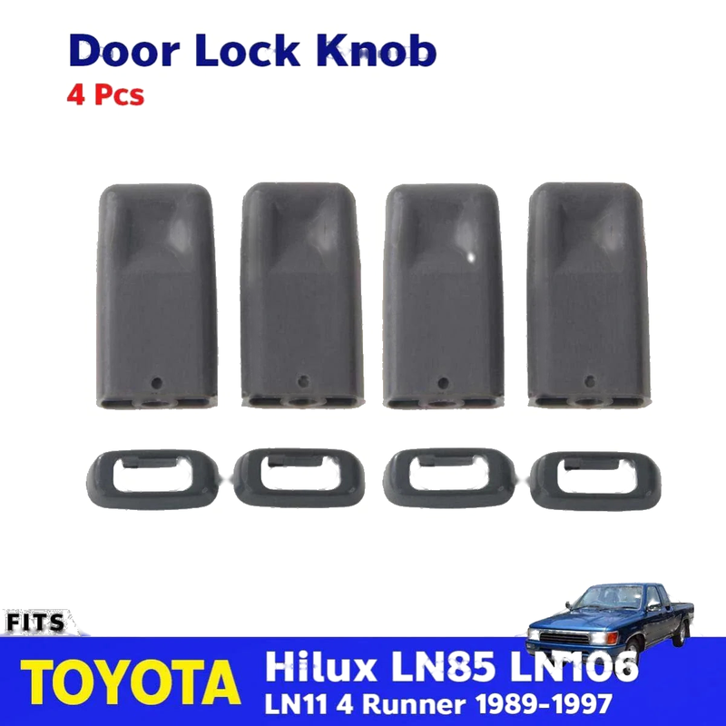 4x Door Lock Knob Fits Toyota Hilux LN85 LN90 LN100 LN111 LN106 Pickup 1989-95