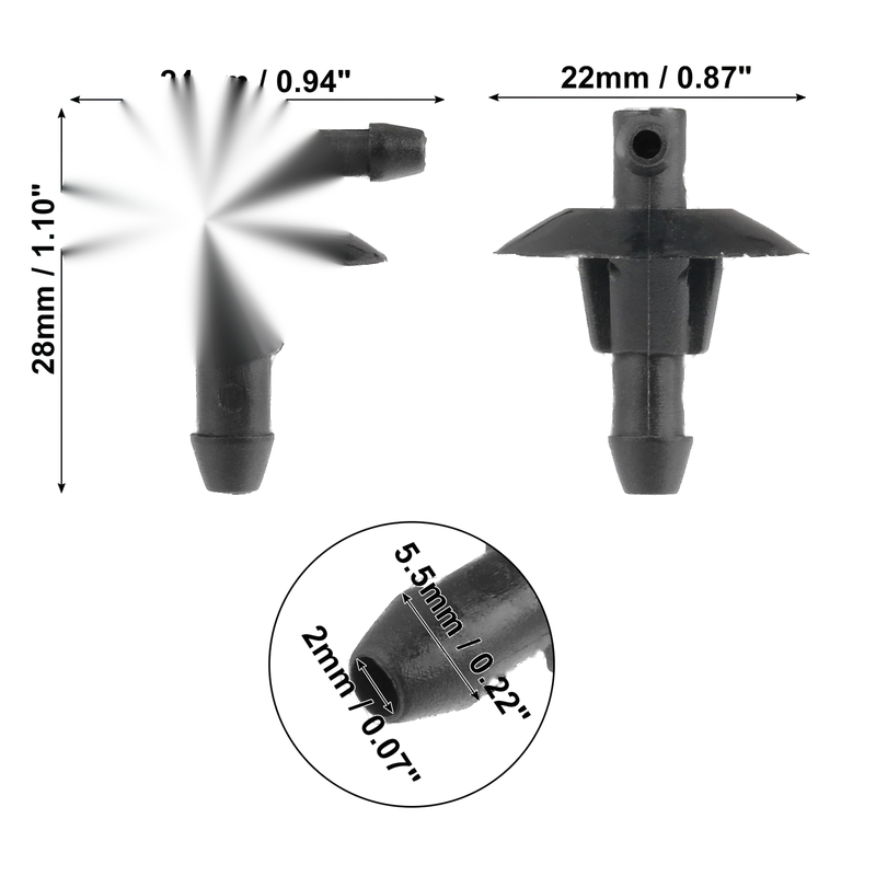 Dodge Sprinter 2500 Windshield Wiper Washer Nozzle (2002-2018)
