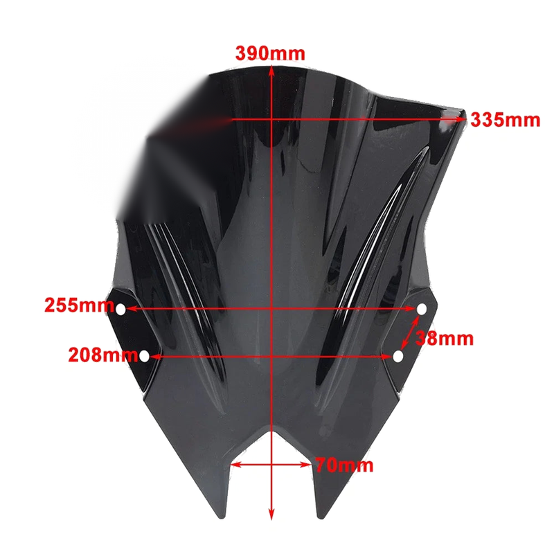 Kawasaki NINJA500 SE Silver Front Windshield (2024-2025)
