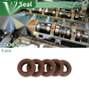 Oil Seal FKM Rubber 17x30x8mm High Pressure Brown 5 pcs
