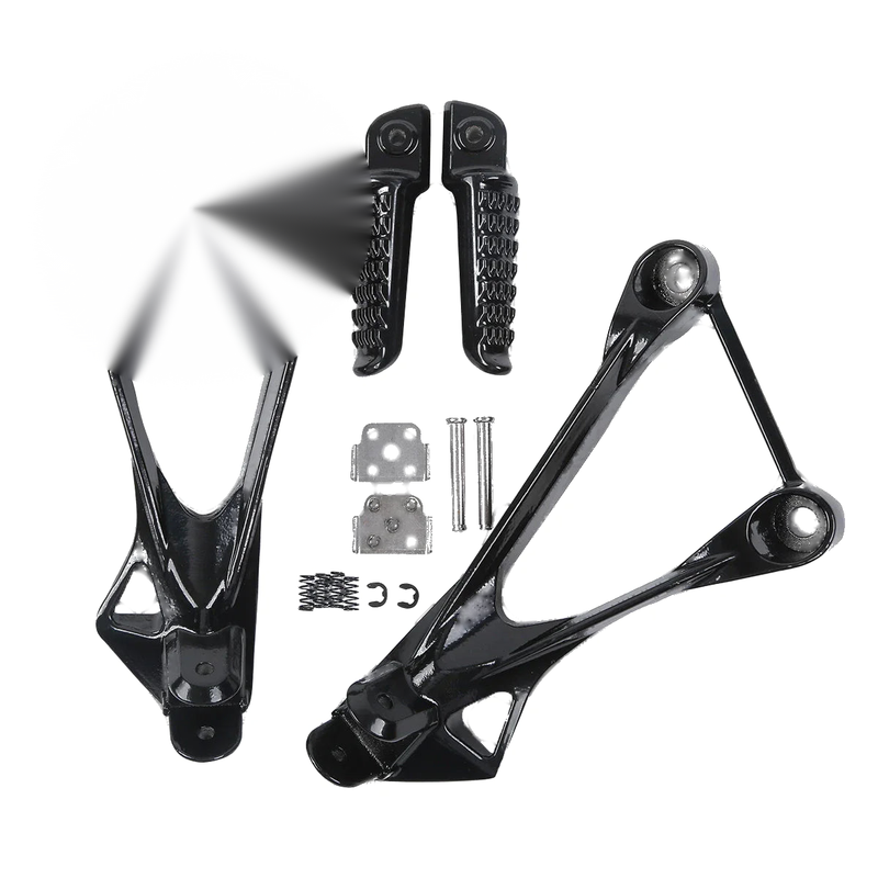 Kawasaki Ninja ZX6R Black Rear Passenger Footpegs (2005-2008)