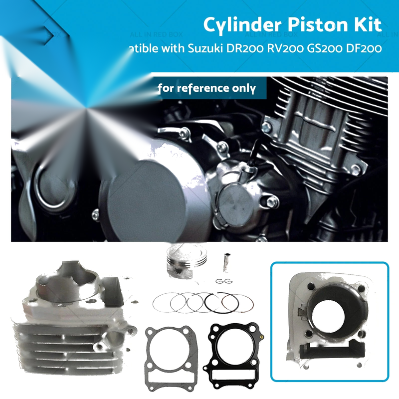 Suzuki DR200 RV200 GS200 DF200 SP200 66mm Cylinder Piston Top End Kit