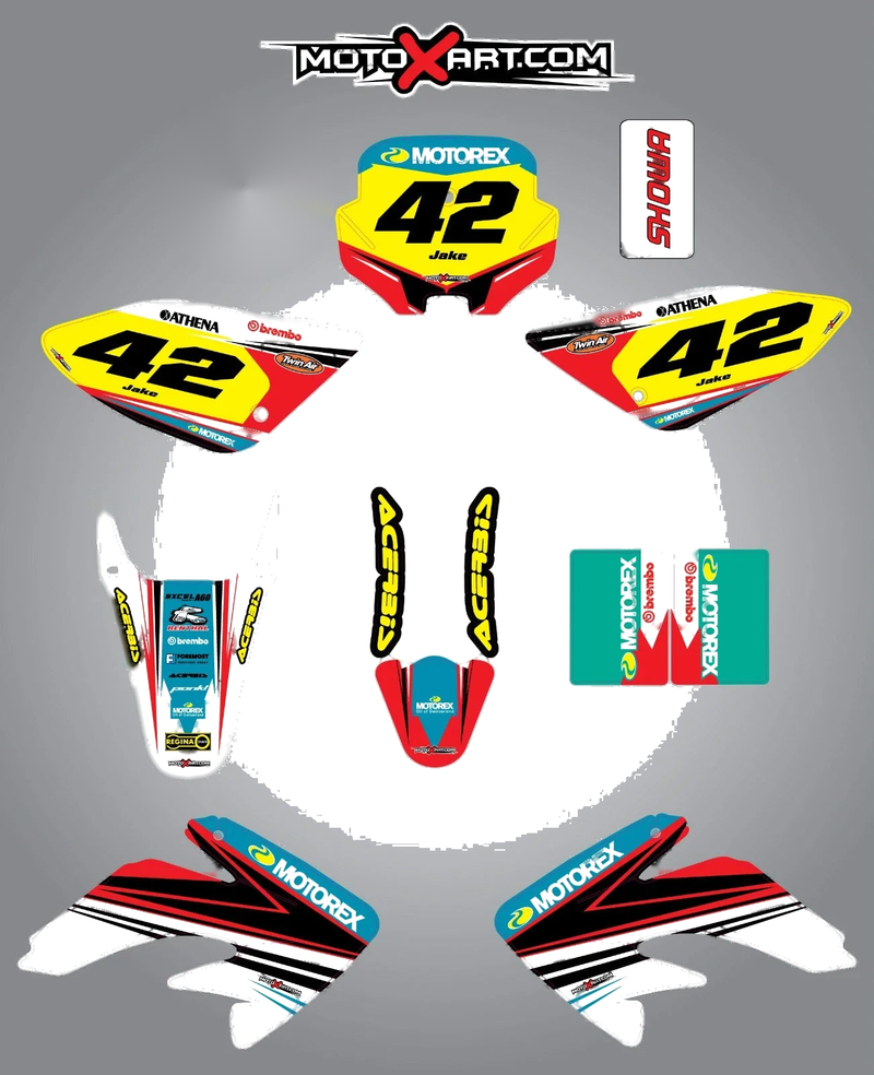 Honda CRF 100 (2002-2010) STRIKE Style Stickers Custom Graphic Kit