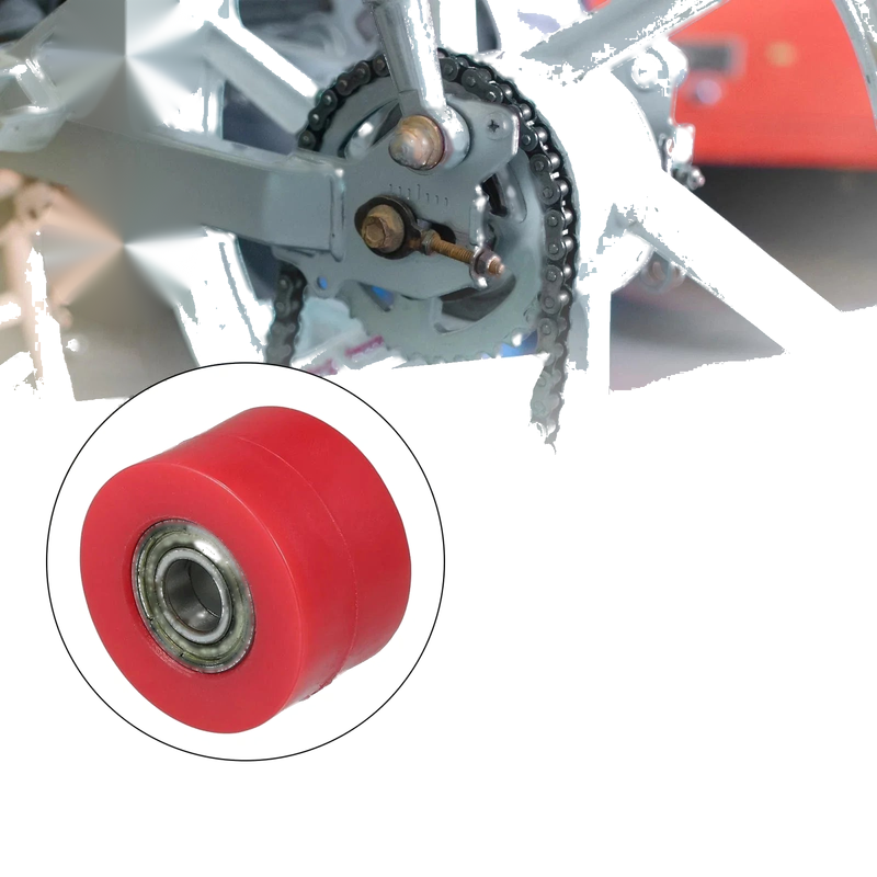 Motorcycle Red Pulley Wheel Tensioner 10mm