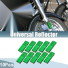 Universal 10 x 88x32mm Motorcycle Safety Spoke Reflective with Screw Green