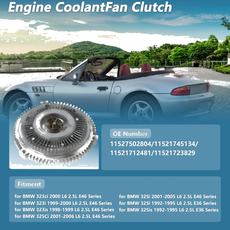 BMW 323ci 2000 E46 2.5L Fan Clutch Engine