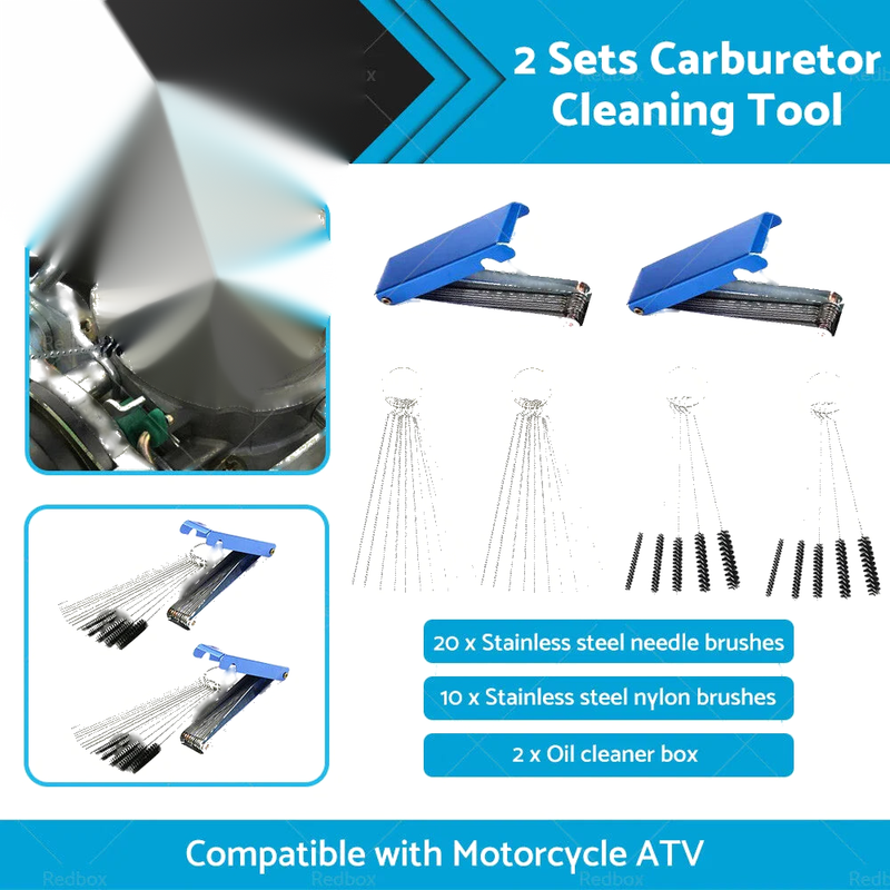 Motorcycle ATV - Wire Brush Cleaner Carburetor Jet Cleaning Tool