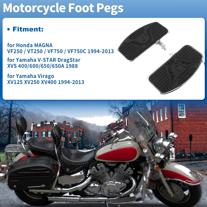 Honda Magna VF250 / VT250 / VF750 Motorcycle Front Foot Pegs 1 Pair Foot Pegs (1994–2013)