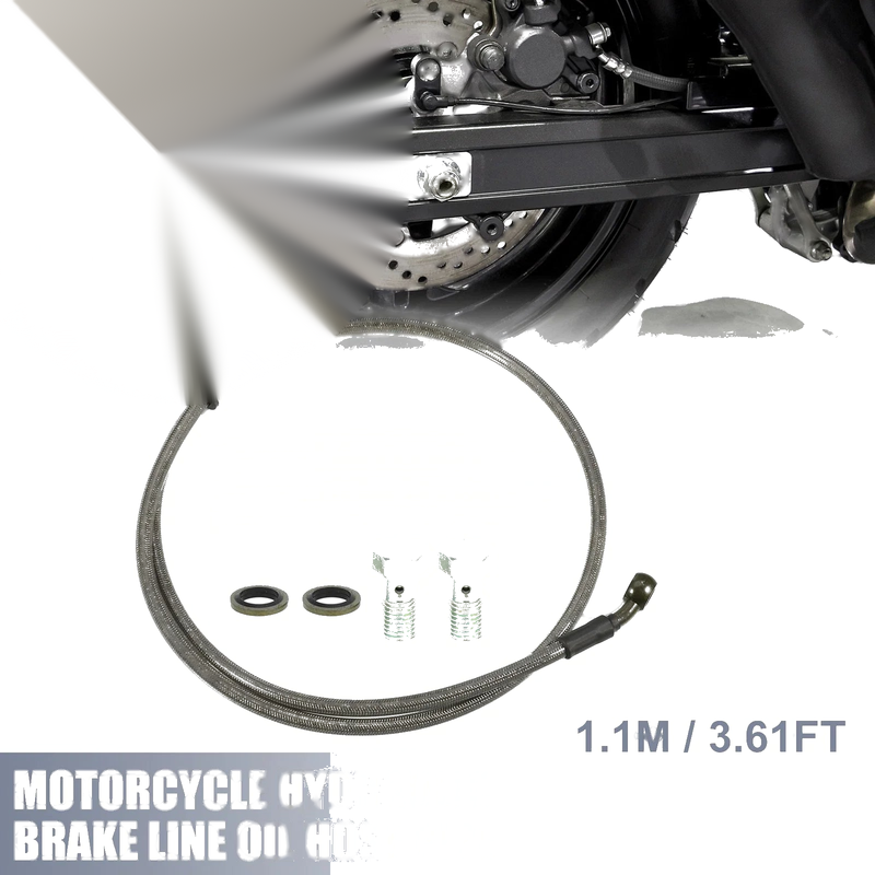 Bike Set 1.1m Motorcycle Hydraulic Brake or Clutch Line Hose with Screws