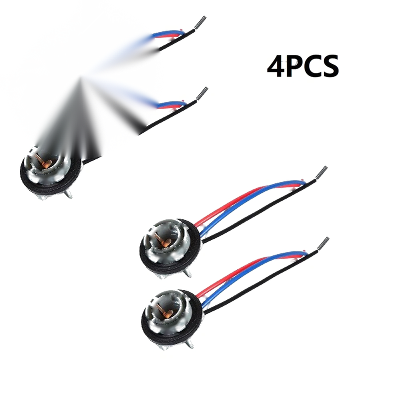Car 4 x 1157 LED Stop Brake Turn Light Bulb Socket Harness