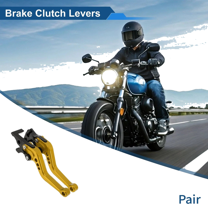 YAMAHA YZF-R25 Short Brake Clutch Levers Gold Tone (2014–2015)