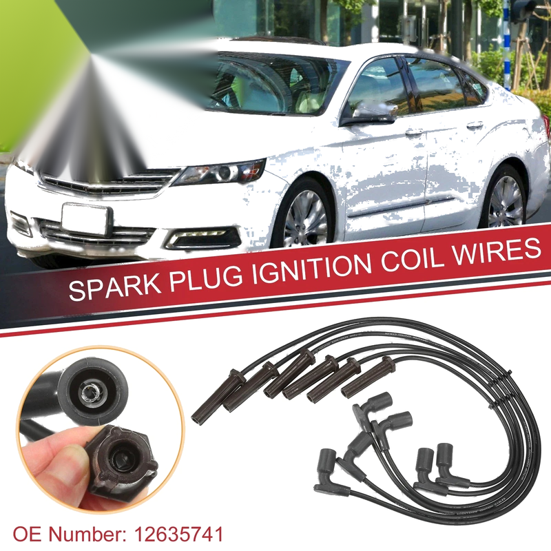 Buick Lucerne 3.9L 6 Pcs Spark Plug Wire Ignition Coil Cable (2006–2011)