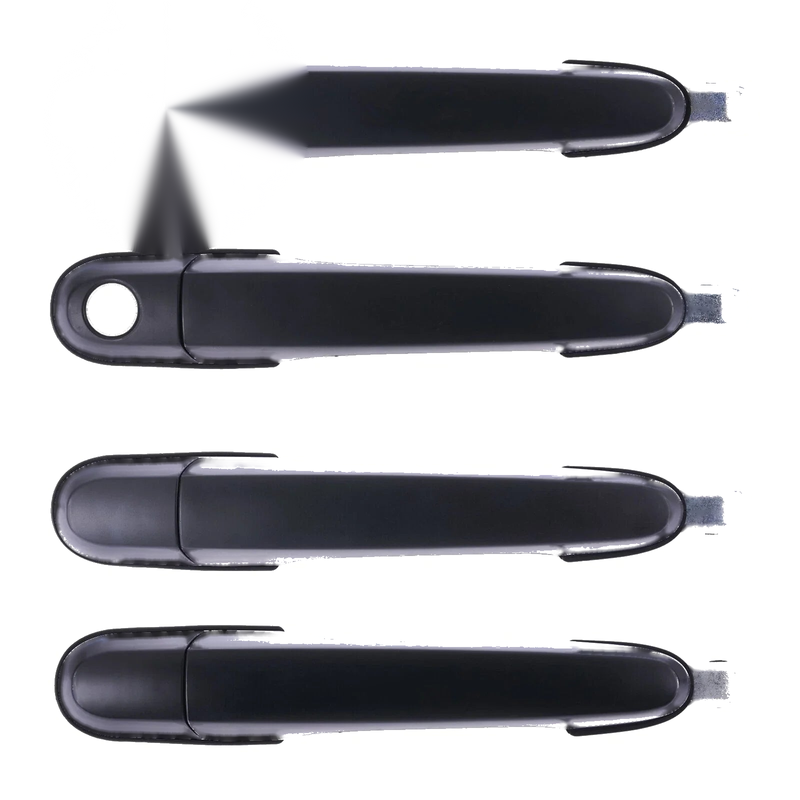 Hyundai Tucson 4 x Front Rear Outer Door Handles Black (2004–2010)