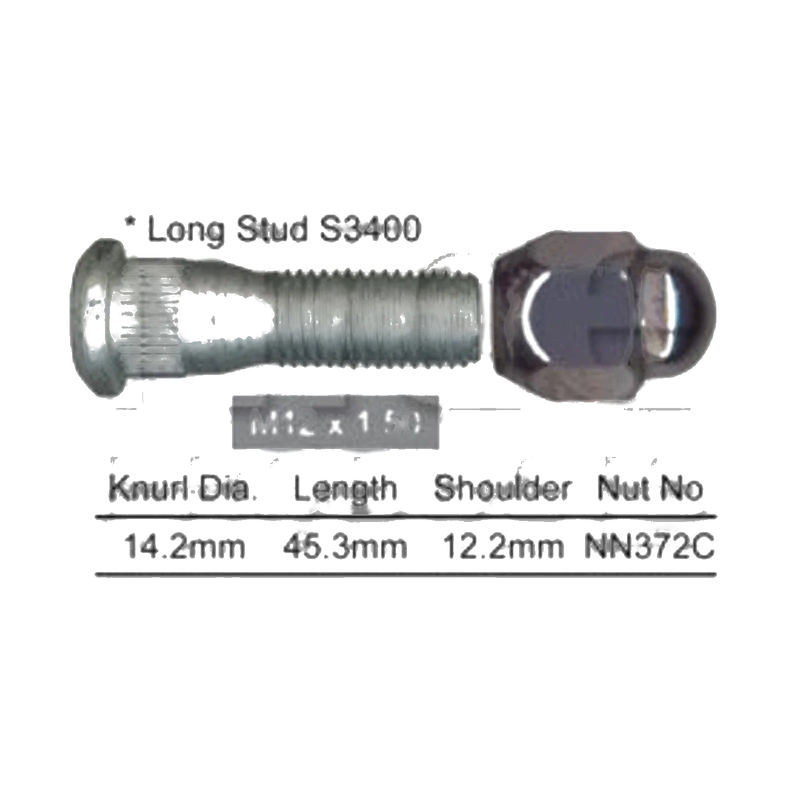 Toyota Hilux RZN169 RZN174 VZN167 Wheel Studs & Nuts Set 6 (1997–2005)