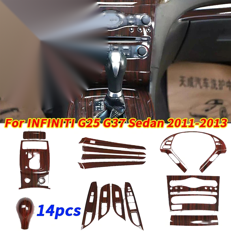 INFINITI G25 G37 Sedan 14x Wood Grain Interior Accessories Trim (2011–2013)