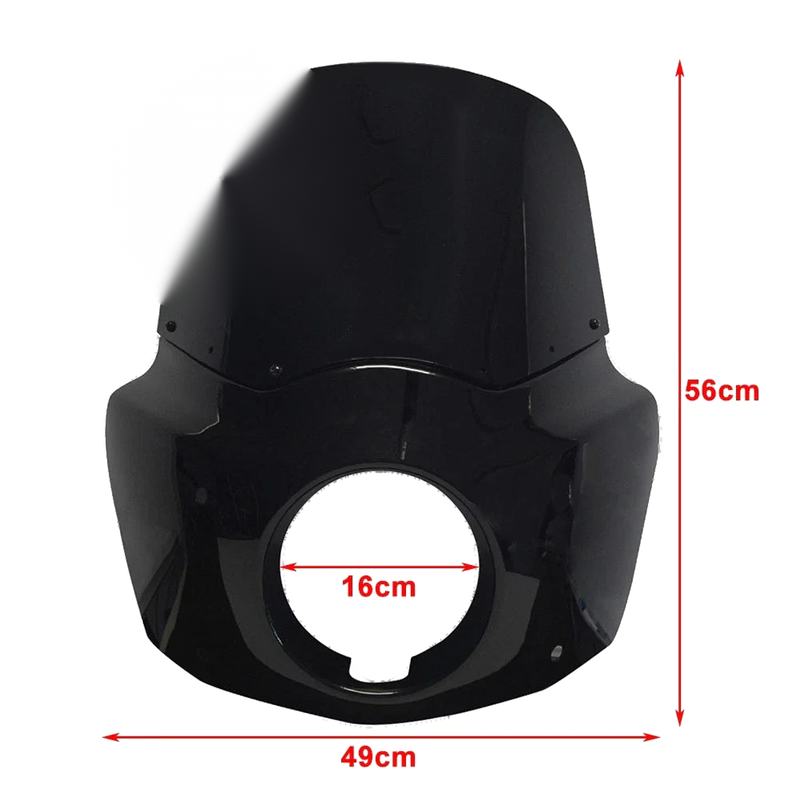 Harley Dyna Super Glide 11" Red Fairing Windshield w/ 62mm Clamps (2006-2010)