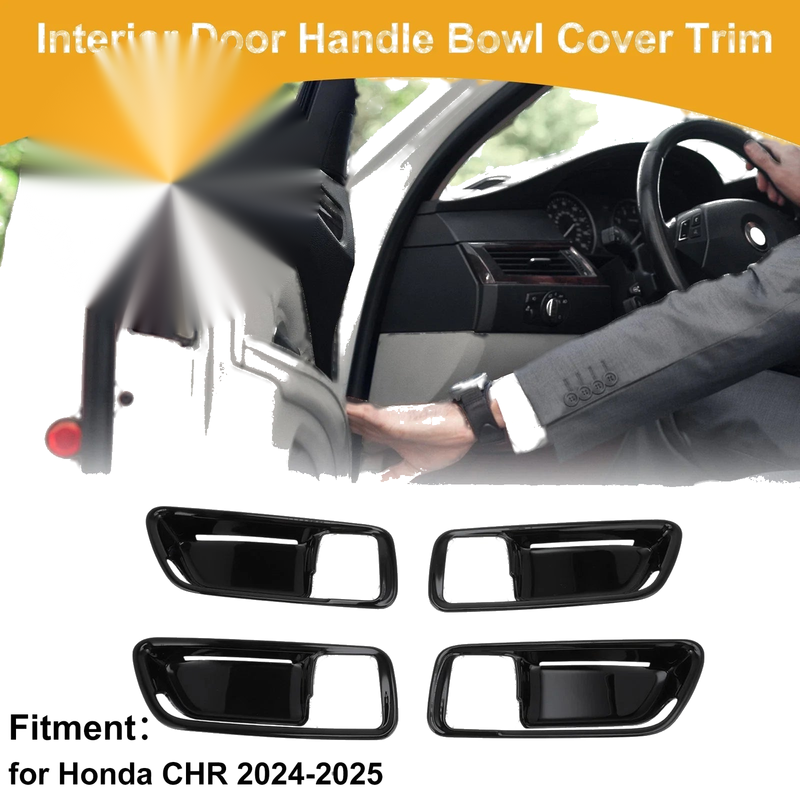 Honda CHR (2024-2025) Gloss Black Interior Door Handle Bowl Cover Trim