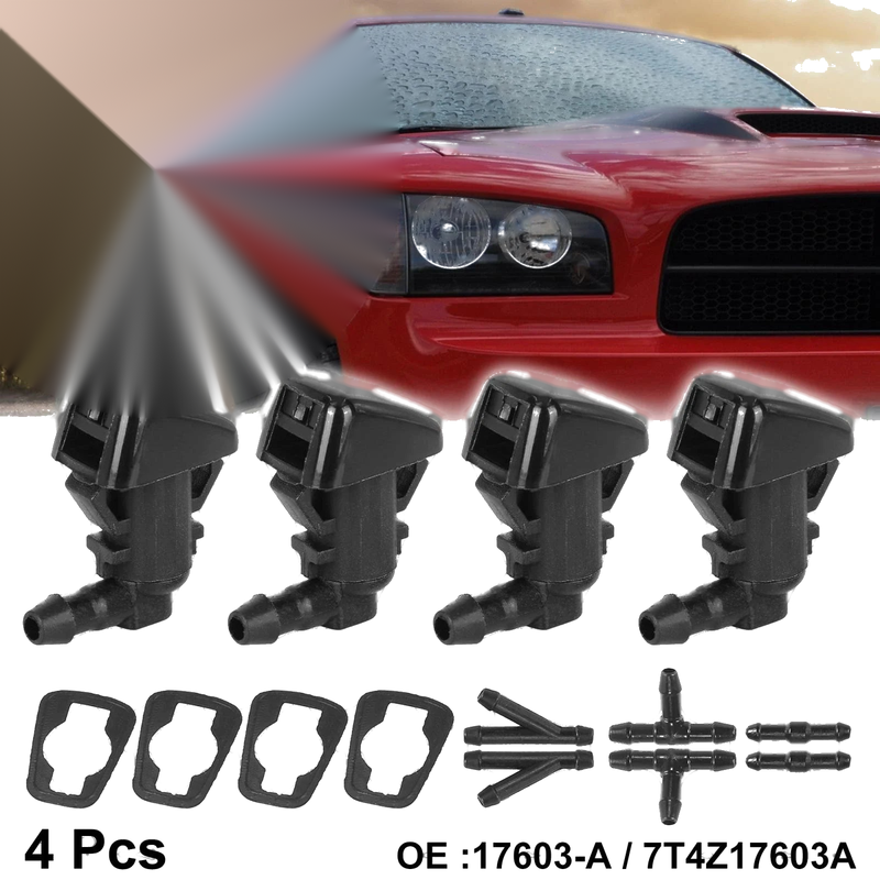 Ford Edge, Focus 4 x Front Windshield Washer Nozzles (2007-2019)