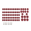 Harley Touring Road Street Glide 66X Engine Bolt Topper Caps Red (2009-2023)