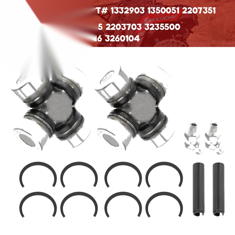 Polaris RZR 800 / RZR 4 800 Front Prop Shaft U-Joint/2 x/2SET (2008–2014)