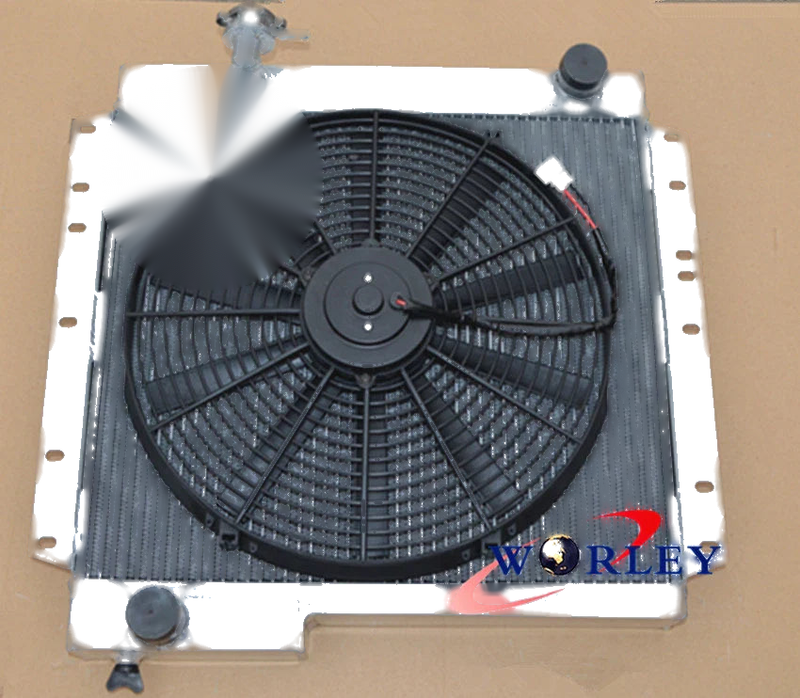 Toyota Land Cruiser BJ40 BJ42 3 Row Aluminum Radiator & Fan (1975-1984)