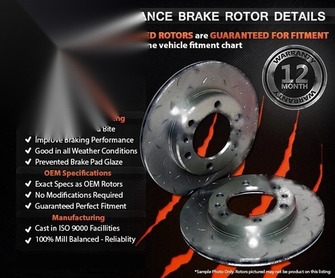 Ford Falcon Fairlane BF XR6 Turbo XR8 Rear Slotted Rotors