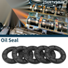 Car Oil Seal / 25x47x5mm / Rotary Shaft Seal NBR Rubber Black 5Pcs