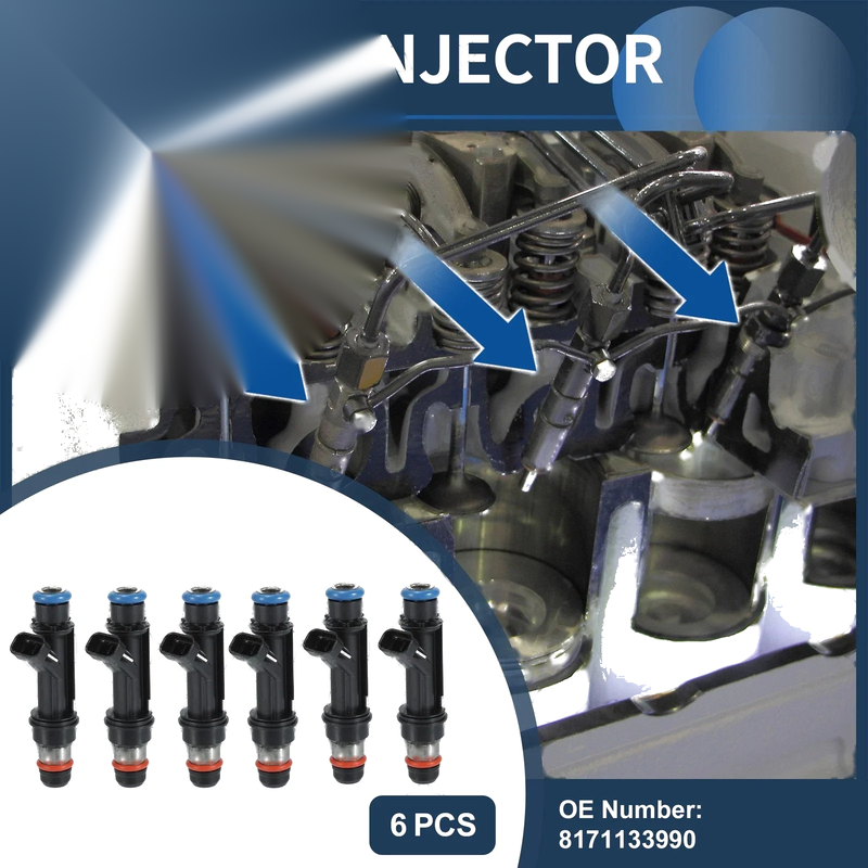 Honda Passport (1998-2002) - 6 x Black Injectors Fuel Injector 3.2L