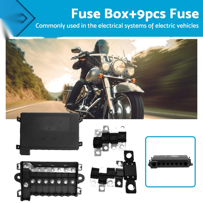 Car Auto 7 Way Multi Fuse Block Box Holder + 9 x 12-32V Fuses