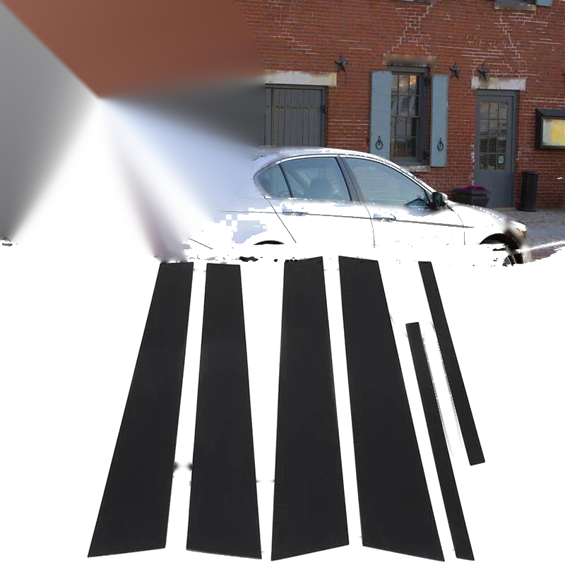 Honda Accord 6 Pcs Black Door Trim Pillar Covers (2008-2012)