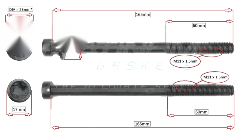 MITSUBISHI OUTLANDER ZJ ZK 2.0L CYLINDER HEAD BOLT SET
