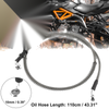 Motorcycle Brake Clutch Oil Hose Line Pipe / 110cm / Hydraulic Silver Tone